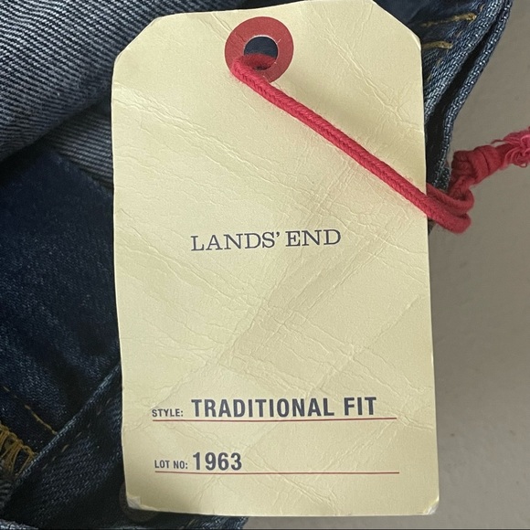 LAND’S END NWT MEN’S COMFORT WAIST TRADITIONAL FIT BLUE JEANS 34 X 30 - Picture 5 of 8